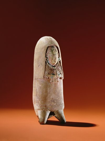 Statue einer Frau in zeremoniellen Gewändern, Insel Jaina (Irdenware) von Mayan